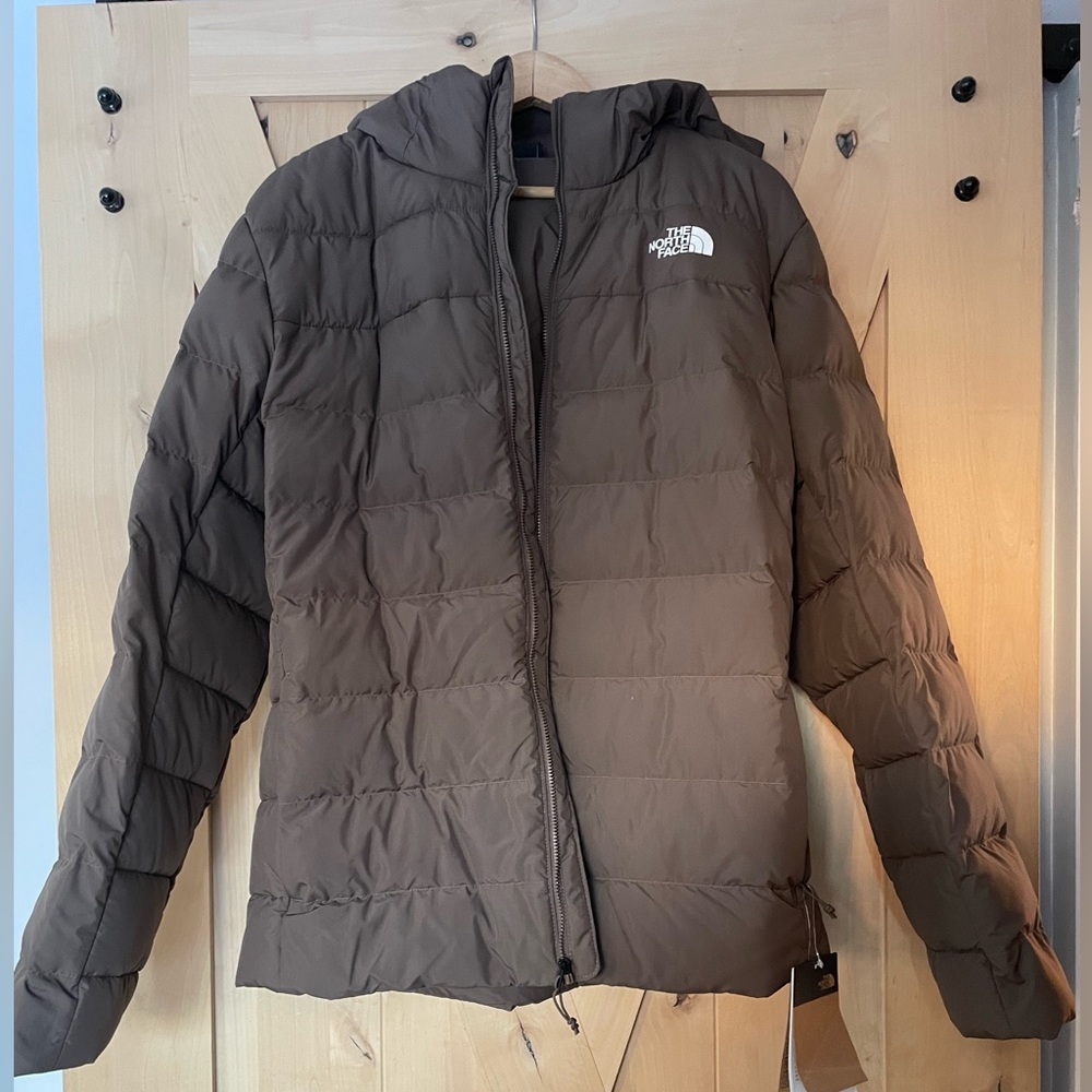 Men’s The North Face Aconcagua 3 Hoodie Puffer Jacket Smokey Brown size L - Picture 3 of 10